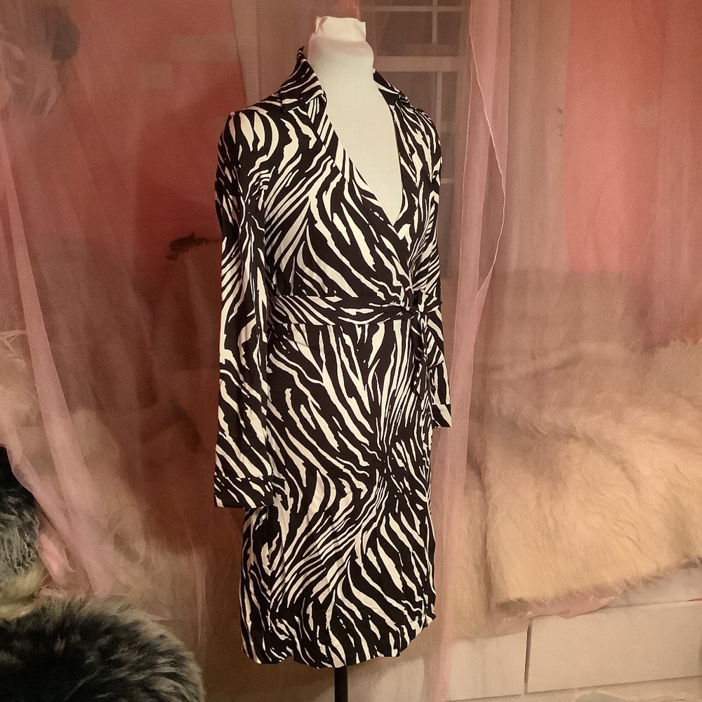 DVF Zebra Wrap Dress